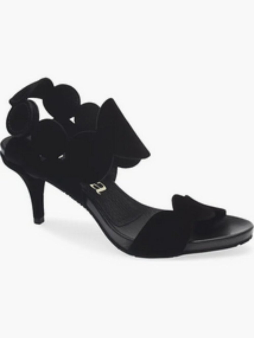 Pedro Garcia Winslet 'DOTTY' Midi Black Suede Sandal  EU37.5/US 7 - Picture 2 of 12